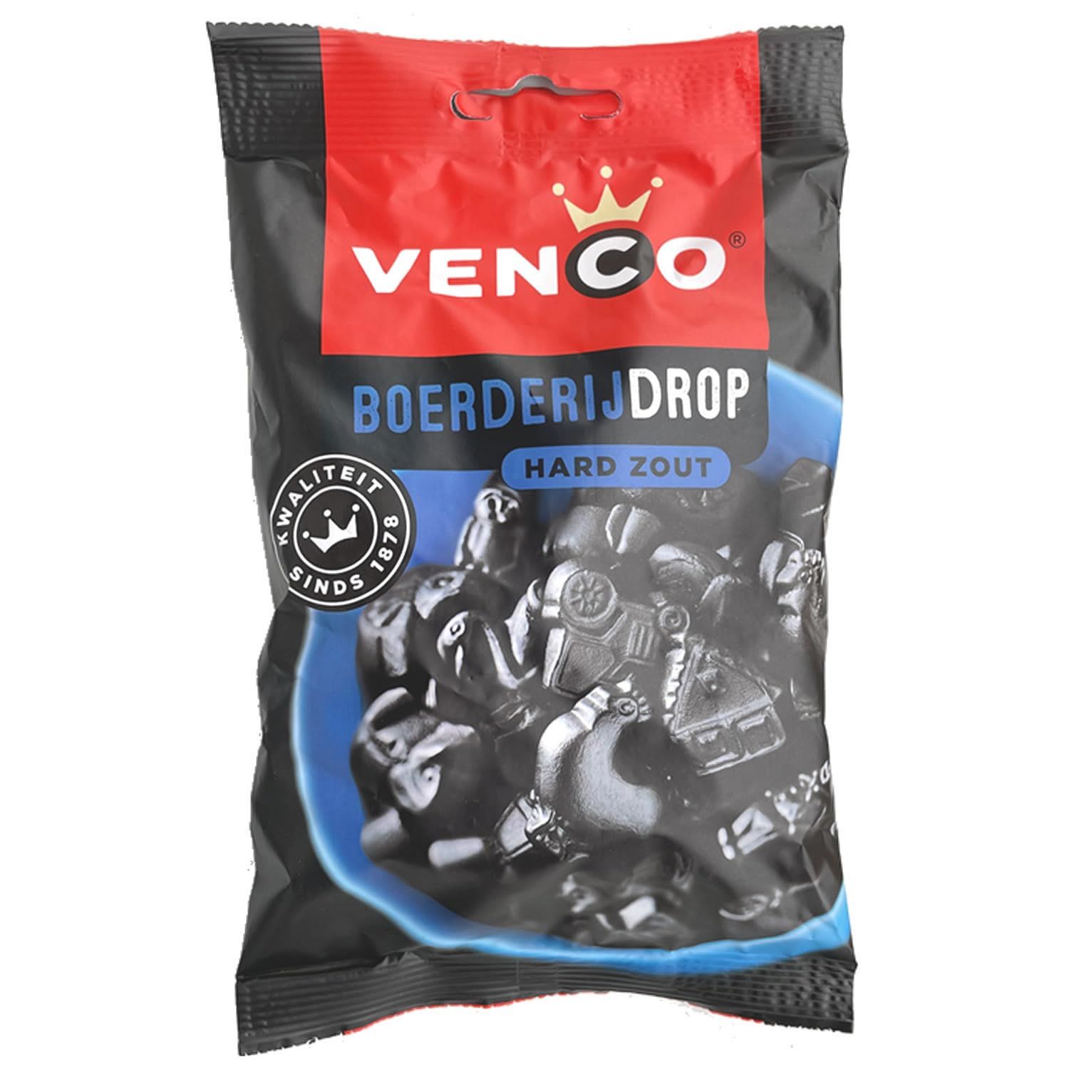 Venco Farmer Liquorice (Boerderij Drop) Dutch Black Firm Salt 120g 4.23 ounce