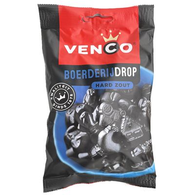 Venco Farmer Liquorice (Boerderij Drop) Dutch Black Firm Salt 120g 4.23 ounce