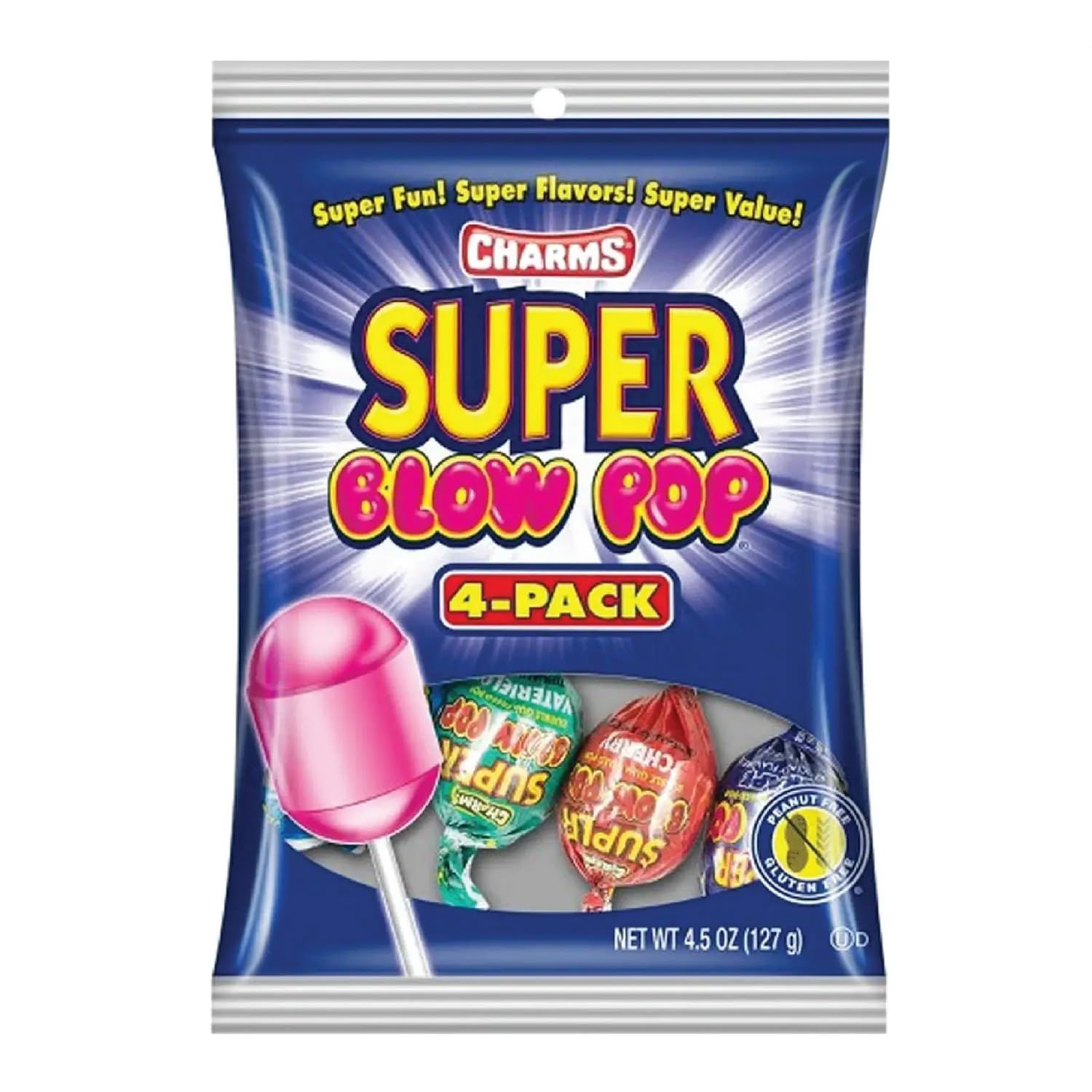 Charms Super Blow Pop Assorted 4.5oz Bag