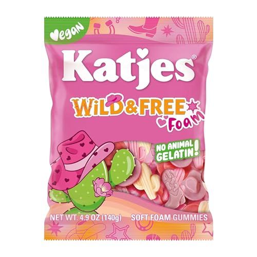 Katjes 3-Pack Cowgirl Foam Candy - Soft Vegan Gummies - Perfect Easter Basket Goodie for Teens, Friends, and Spring Celebrations