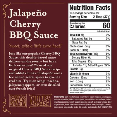 Brownwood Farms BBQ Sauce, Made in Small Batches, Sweet and Tangy, Great on Fries, Meatloaf, Burgers, Glaze, Real Ingredients 20oz (1 Count, Jalapeno Cherry)