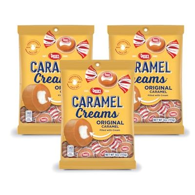 Goetze&#39;s Candy Vanilla Caramel Creams - 4 Ounce Bags - 3 Pack - Fresh from the Factory