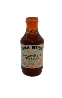 Smokin&#39; Bettie&#39;s Texas-Style BBQ Sauce - no HFCS, vegetarian, gluten-free, a perfect balance of sweet, smoke, and spice! (Habanero)