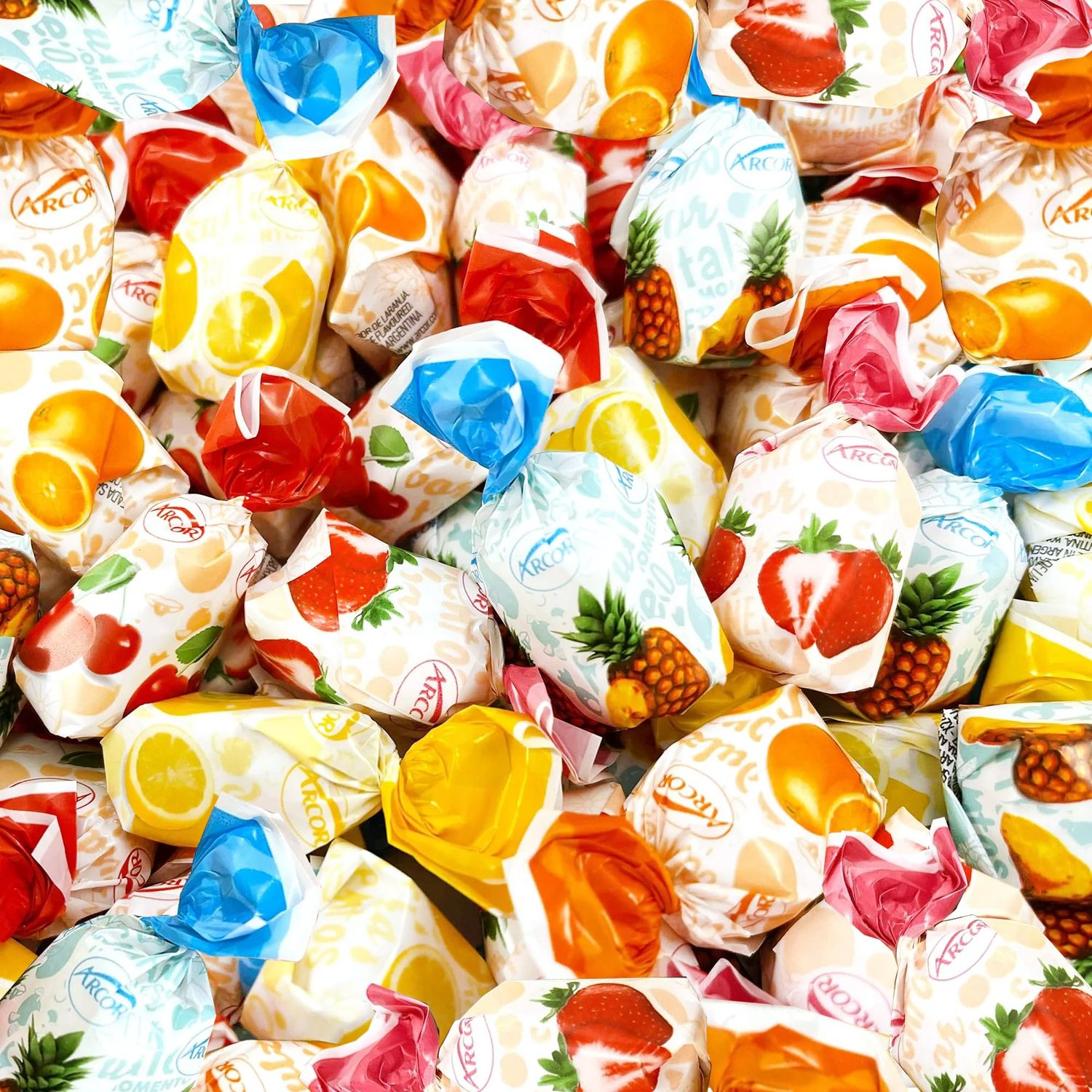 Arcor Fruit-Filled Hard Candy - 2 Pound Bulk Pack (About 130 Count) - Assorted Flavors