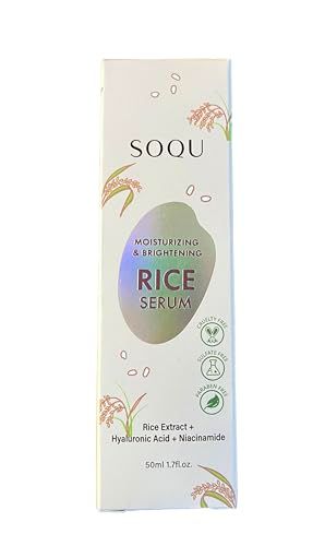 Soqu Moisturizing &amp; Brightening Rice Serum, 1.7 Fl Oz (Pack of 1)