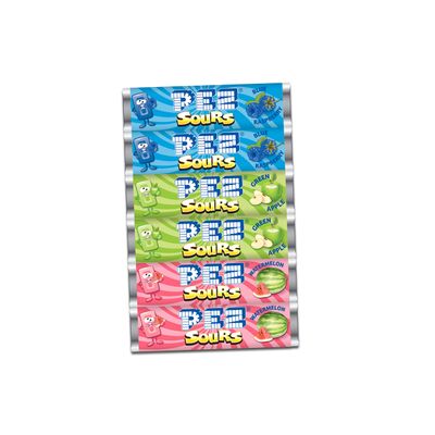PEZ Candy PEZ Refills, 6- Packages, (Pack of 12) Sourz Candy 72 Count