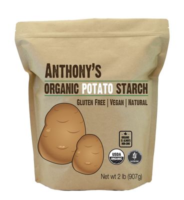 Anthony&#39;s Organic Potato Starch, Unmodified, 2 lb, Gluten Free &amp; Non GMO, Resistant Starch