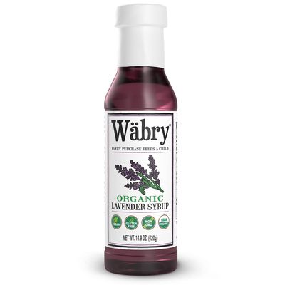 Wbry Lavender Syrup - 16.4oz (468g), Natural Coffee Syrup, Organic Snow Cone Syrup for Drizzling in Shaved Ice, Lattes, Tea &amp; Soda, Non-GMO, Dye-Free &amp; Vegan Syrups - 12 Servings Per Bottle