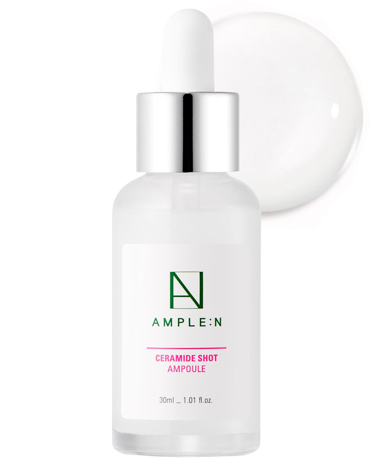 AMPLE:N Ceramide Shot Serum - Korean Anti Aging and Hydrating Serum with Ceramide for Deep Moisturization - For Dry &amp; Rough Skin to Reduces Wrinkles &amp; Repairs Skin, 1.01 fl.oz.