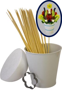 Dakota Merchandise The Edible Bouquet Kit - Create Your own Edible Arrangement - DIY - add Fruit or Candy to Make Your Bouquet - Includes 50 Kebab skewers
