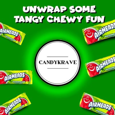 Airheads Candy Mini Bars, Watermelon Flavor, 80 Pieces Bulk Bag, Individually Wrapped Non-Melting Chewy Fruit Taffy, Gluten Free, Perfect for Birthdays, Parties & Pantry (2 lbs)