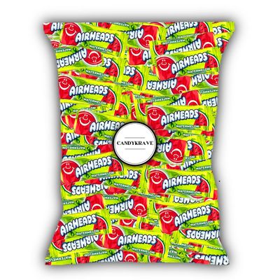 Airheads Candy Mini Bars, Watermelon Flavor, 80 Pieces Bulk Bag, Individually Wrapped Non-Melting Chewy Fruit Taffy, Gluten Free, Perfect for Birthdays, Parties &amp; Pantry (2 lbs)