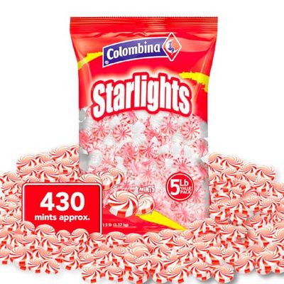 Colombina Starlight Swirled Mints, Individually Wrapped Refreshing Mints, Ideal Peppermint Candies for Sharing, Candy Dishes and Holidays (5 Lbs)