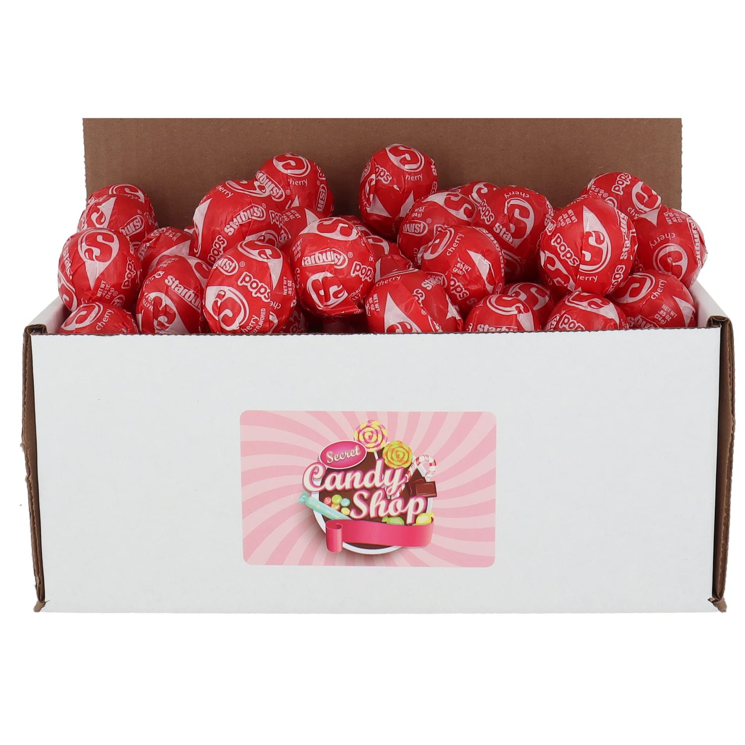 SECRET CANDY SHOP Starburst Pops Fruity Filled Lollipops 30 Lollies in a Box (Cherry)