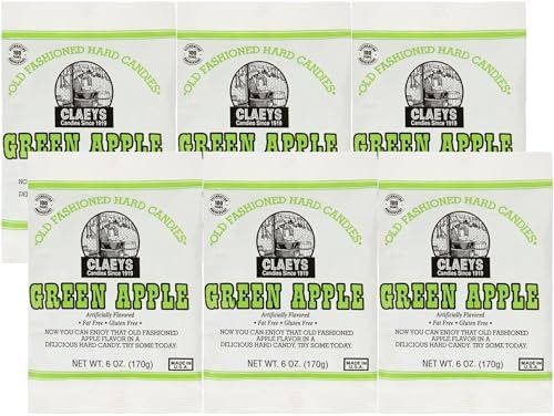 Claey&#39;s Green Apple Hard Candy 6 pack - 6 oz bags