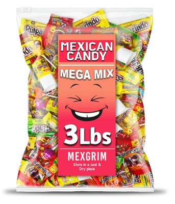 Mexican Candy Variety Pack, 3 lbs. Bag Individually Wrapped,Dulces Mexicanos, Bulk Mix filled with Pulparindo, Perfect for piata stuffers &amp; Mexican Party