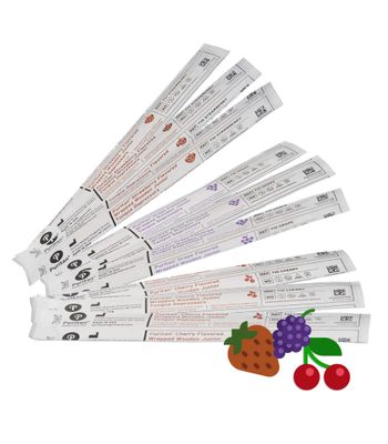 Super Duper Publications Fruit Jumbo Pack Cherry, Grape, &amp; Strawberry Flavored Tongue Depressors (50 of Each) Individually Wrapped 5.5 Inches, 150 Count