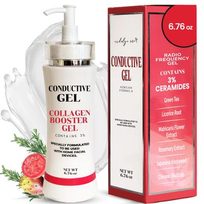 Conductive Gel - Collagen, Ceramide and Hyaluronic Acid, This Gel Primer works as a Face Mask too, Nutrient Dense Ingredients, Many Extracts Imported from Korea. Perfect for Your Microcurrent Device
