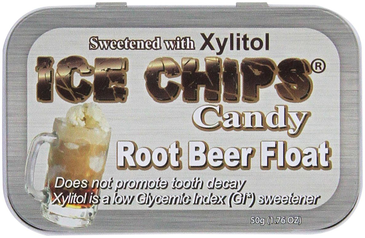 ICE CHIPS Xylitol Candy Single Tin Root Beer