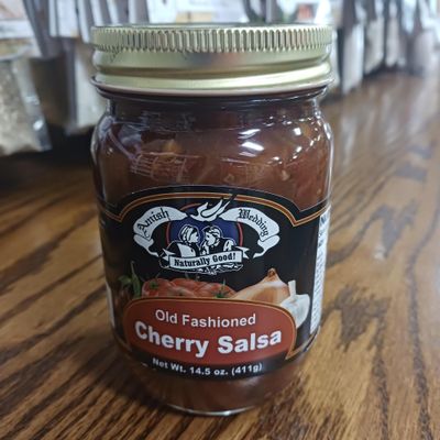 Amish Wedding Kettle Cooked Salsa, Thick and Chunky Pack of 2 14.5 ounce Jars, Cherry
