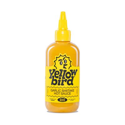Yellowbird Small Batch Garlic Shiitake Hot Sauce 9.8 oz. Pantry Size (The Most Hot 1 Bottle Made in Texas)
