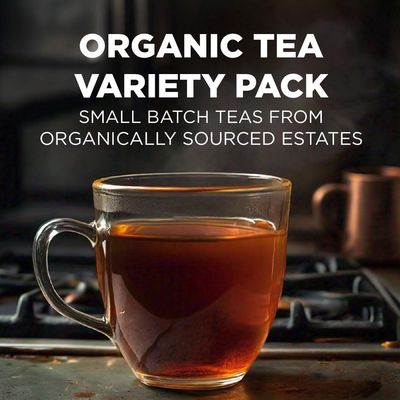 Maud's 8 Blend Organic Tea Pods Variety Pack, 48 ct, 8 Assorted Flavors, Recyclable Single Serve Pods -100% Gourmet Blended Tea Leaves, Compatible with Keurig K Cups Maker