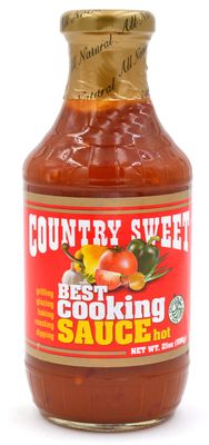 Country Sweet Sauce - Premium Cooking and Finishing Sauce (Hot, 21 ounces)