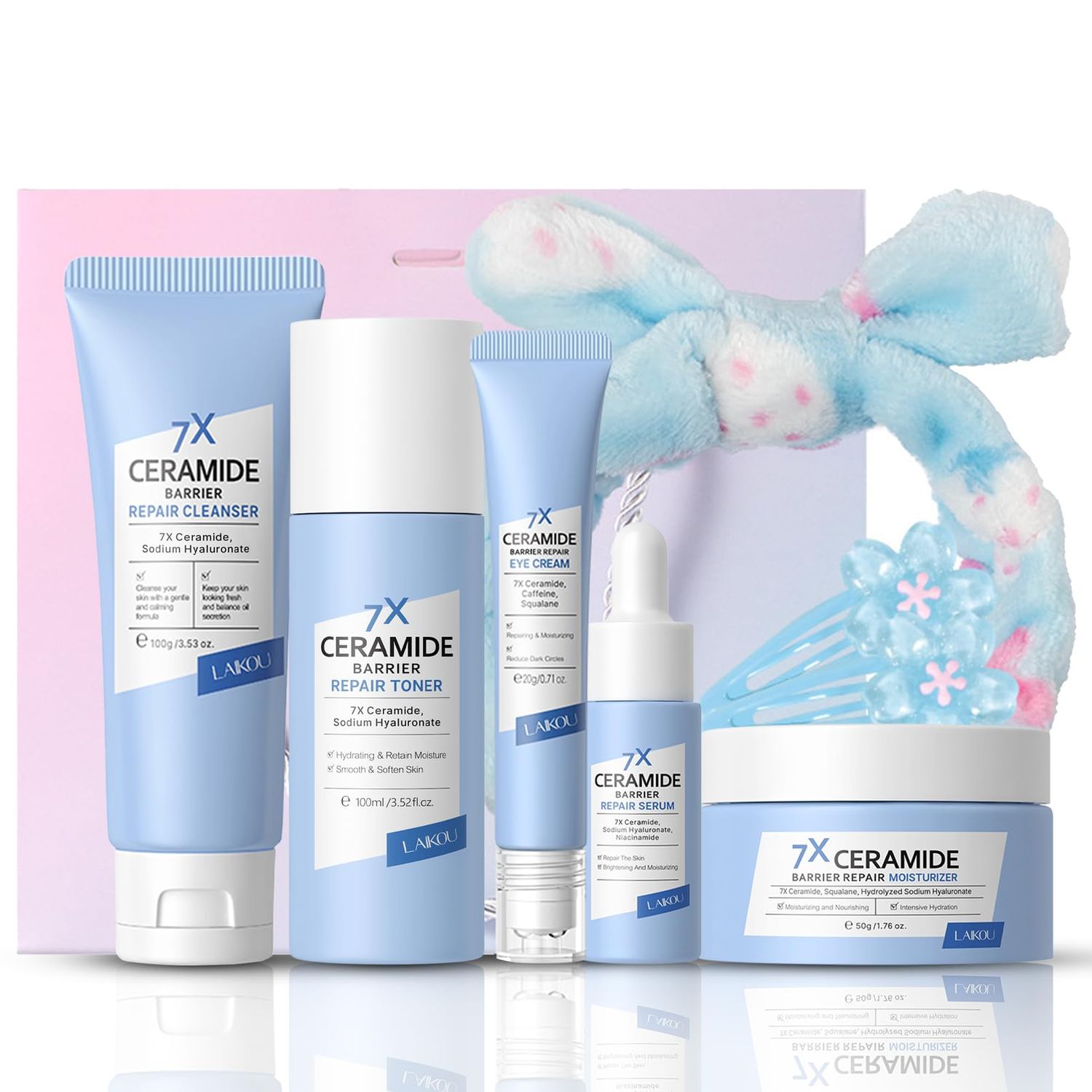 Skincare Set Ceramide Skincare Gifts for Teen Girls Strengthen Skin Barrier, Beauty Gift Sets Skin Care Kits, Travel Essentials, Facial Kit for Women &amp; Girls Hydrating, Anti-Aging Skin
