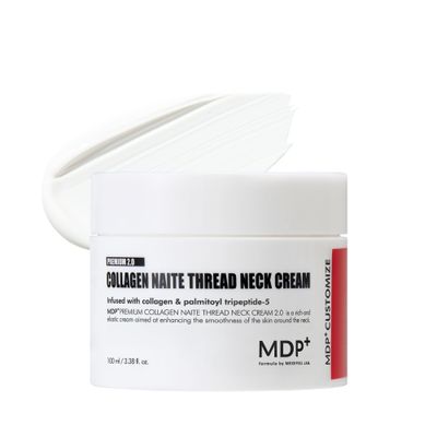 MDP PREMIUM COLLAGEN NAITE THREAD NECK CREAM 2.0, Skin Tightening, Firming, 3.38oz/100ml, Anti-aging, Moisturizer Face Cream, Neck &amp; Dcollet Wrinkles, Soft Smooth Skin