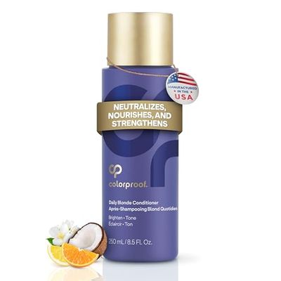 Colorproof Daily Blonde Conditioner 8.5 Fl. Oz. Purple Conditioner for Blonde Hair with Citrus, Jasmine Coconut Milk Scent, Sulfate Free Conditioner for Detangling and Toning