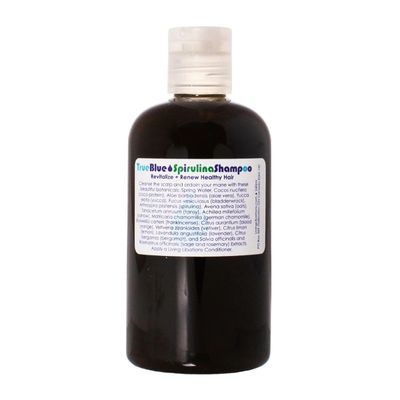 LIVING LIBATIONS - Organic True Blue Spirulina Shampoo Natural, Plant-Based, Clean Beauty (8 oz 240 ml)