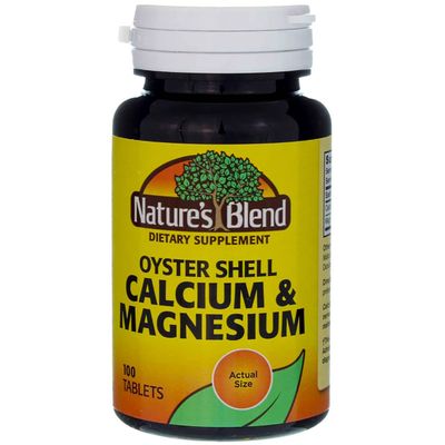 Nature&#39;s Blend Oyster Shell Calcium Magnesium 100 Tabs (079854500233-1a)