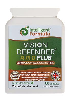 Vision Defender Plus Eye Supplement: AREDS2 Formula Vitamins, Minerals (Lutein, Zinc) Enhanced with Meso-Zeaxanthin for Complete EyesEyesight Health Care Support. 60 Easy-to-Swallow Vegan Capsules