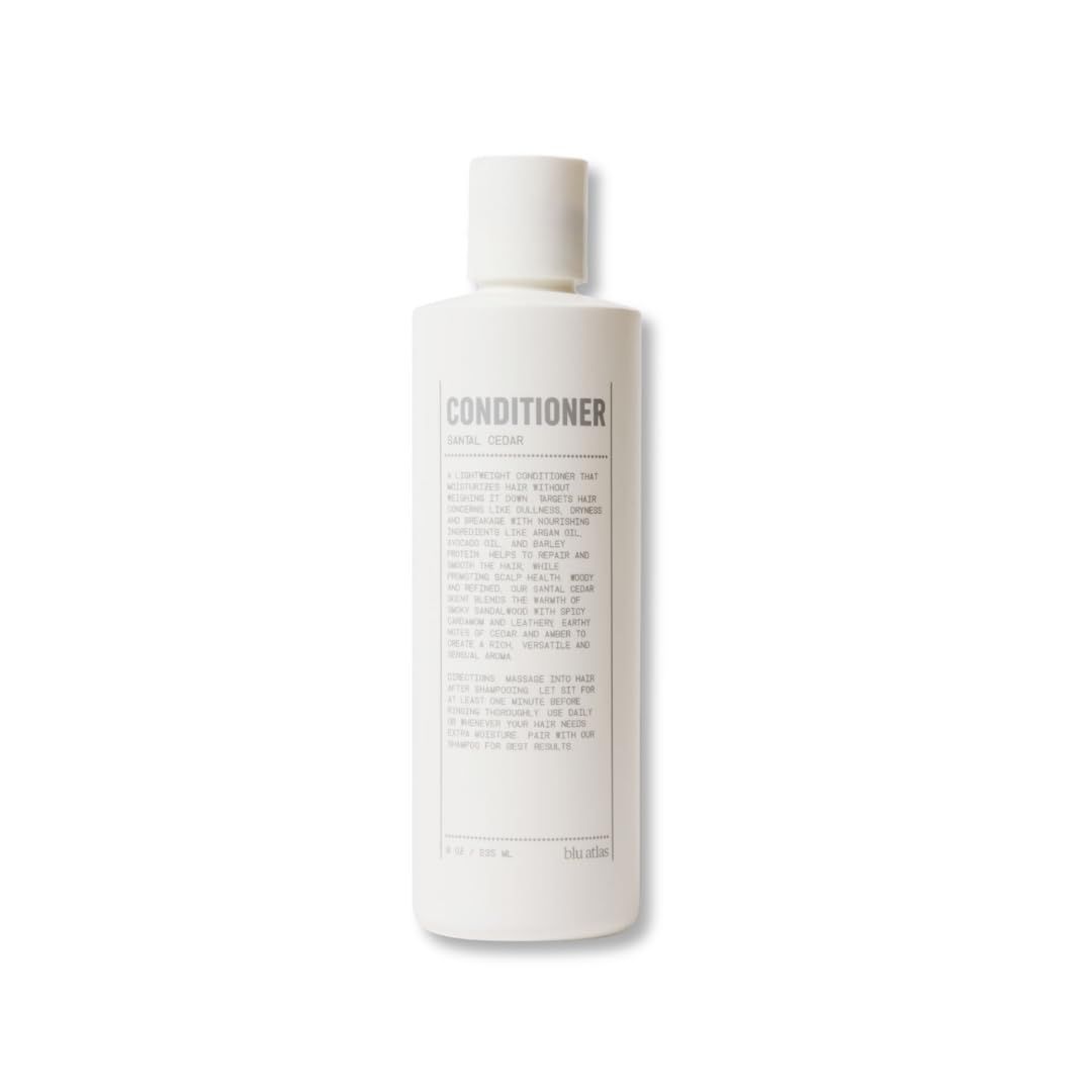 Blu Atlas Mens Conditioner - Hydrating, Nourishing Conditioner for Healthy Hair, All Hair Types (8 Fl Oz (Pack of 1), Santal Cedar)