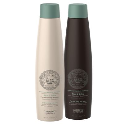 Tweak d by Nature - Rise Shine Volumizing and Thickening Shampoo and Conditioner Set for Fine Hair, Hydrating Hair Care for Soft, Tangle-Free Finish, Cruelty Free (2 x 9 ounces)