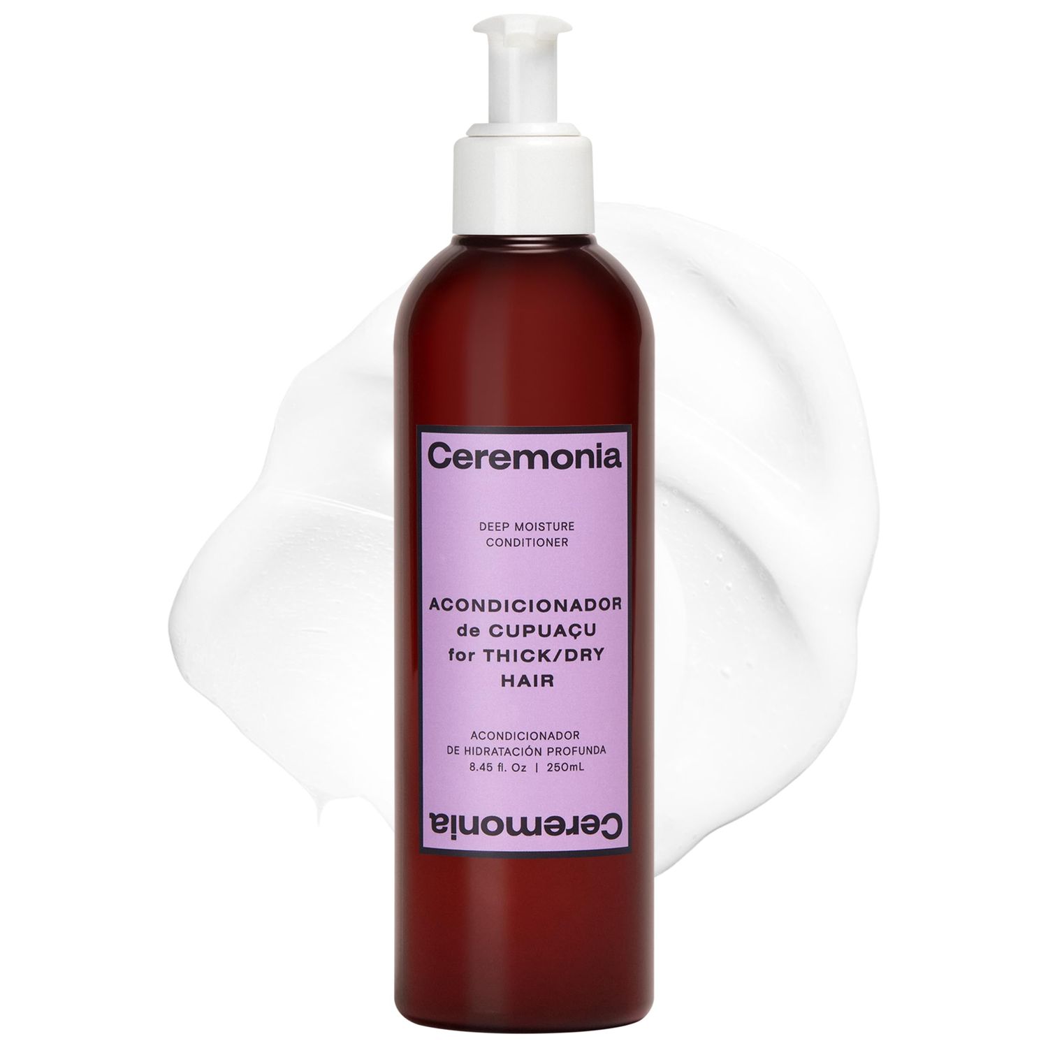 Ceremonia Deep Moisture Conditioner with Cupua u Castor for ThickDry Hair, 8.45 Fl Oz 250 mL
