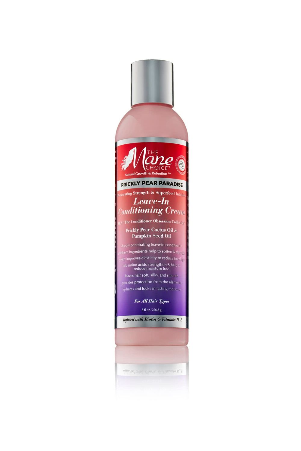 The Mane Choice Prickly Pear Paradise Leave In Conditioner, 8 oz, Leave-In Conditioning Cream, Hair Softener Moisturizer, Anti Frizz, Hydrates Curls, Paraben Sulfate Free