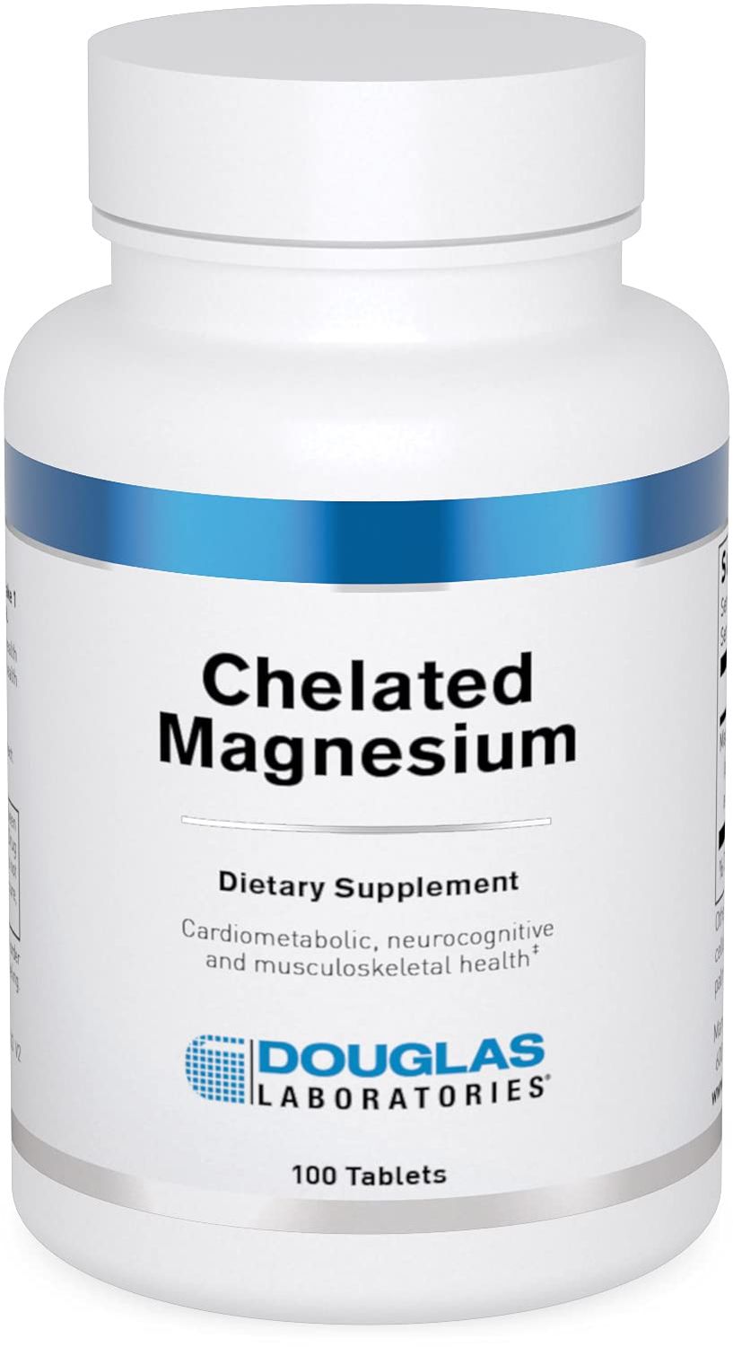 Douglas Laboratories Chelated Magnesium Supports Energy Metabolism, Heart, Skeletal Muscles and Nervous System 100 Tablets
