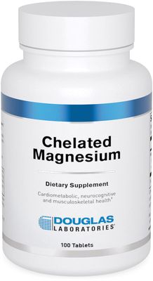 Douglas Laboratories Chelated Magnesium Supports Energy Metabolism, Heart, Skeletal Muscles and Nervous System 100 Tablets