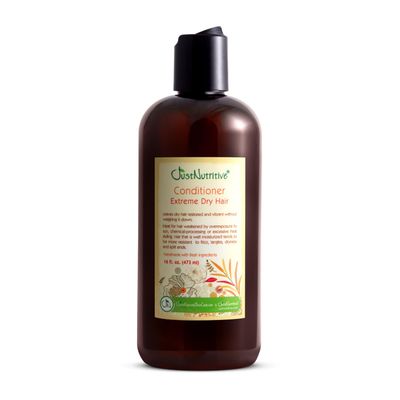 Just Nutritive Extreme Dry Hair Conditioner Natural Care for All Hair Types Restoring Cleanser for Extremely Dry and Damaged Hair Hydrating Treatment for Men and Women 16 Fl Oz