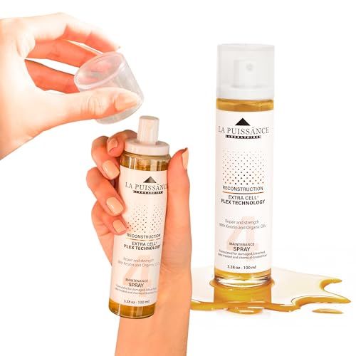 LA PUISSANCE Extra Cell Plex Spray Step 4 - Treatment for Damaged Hair - Repairs Protects - Ideal for Color-Treated, Bleached Chemically-Treated Hair 3.38 fl oz for Home and Salon Use