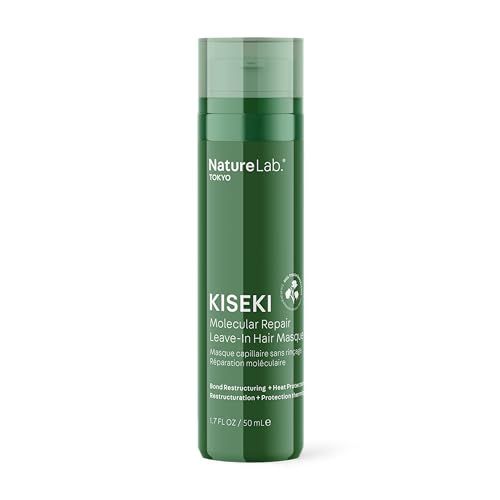NATURELAB. TOKYO Kiseki Molecular Repair Leave-In Hair Masque: Restores Damaged Hair with Plant Peptide Complex, Repairs Heat Chemical Damage, Boosts Strength, Smoothness Softness, 1.7 Fl Oz