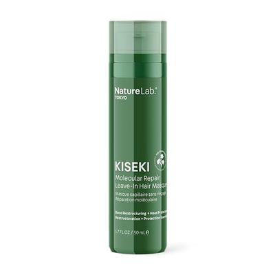 NATURELAB. TOKYO Kiseki Molecular Repair Leave-In Hair Masque: Restores Damaged Hair with Plant Peptide Complex, Repairs Heat Chemical Damage, Boosts Strength, Smoothness Softness, 1.7 Fl Oz
