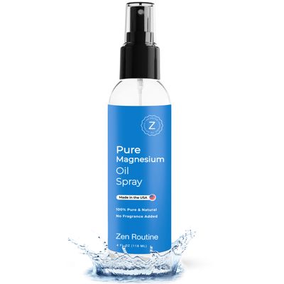 Pure Organic Magnesium Oil Spray Fast Absorbing Made in USA 4 fl oz118 ml (1 Pack)
