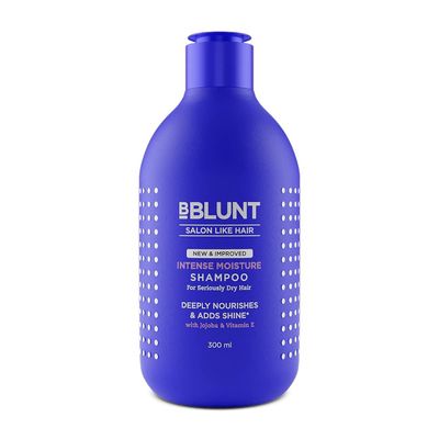 BBLUNT Intense Moisture Shampoo for Dry Frizzy Hair Gently Cleanses Makes Hair Soft Enhances Elasticity Adds Shine Color-Protect Formula 10.14 Fl Oz300 ml