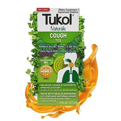 TUKOL Naturals Elderberry Syrup with Vitamin C, D, and Zinc, Immune Support Supplement with Natural Honey for Adults Teens, Herbal Elderberry Boost for Immunity Antioxidant Support, 6oz
