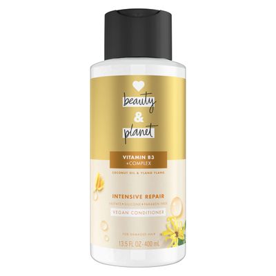 Love Beauty and Planet Conditioner with Vitamin B3 Coconut Oil Ylang Ylang for Intensive Repair for Damaged Hair Sulfate, Silicone, Paraben Free. Cruelty-Free. 13.5 oz