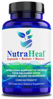 Nutraheal Dietary Supplement - with Vitamin D3, Calcium HMB, Zinc Bromelain - Support Post Surgery Recovery, Workout, Sports Exercise Injuries - Natural Immunity Booster - 120 Capsules per Bottle