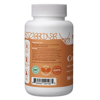 Pattern Wellness Zinc Complex Supplement - High Absorption Zinc with Vitamin C Probiotics - All-in-One Immune Support - 3rd Party Lab Tested - 30 Vegan Capsules