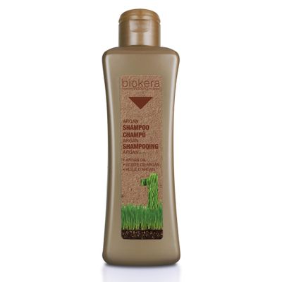SALERM - Argan Shampoo Biokera Natura - 300 ml - for Damaged Hair - with Argan and Cotton Oil - Deep Hydration - Gentle and Effective Cleaning - Shiny Hair